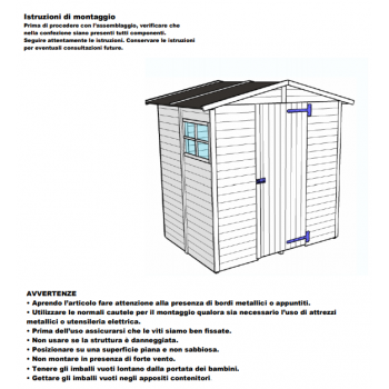 Casetta 200x155 cm in legno impregnato
