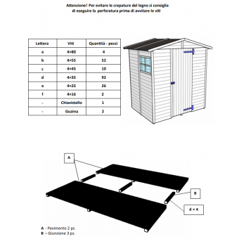 Casetta 200x155 cm in legno impregnato
