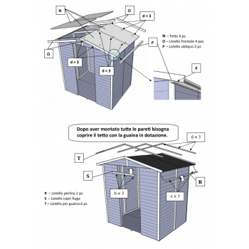Casetta 200x155 cm in legno impregnato