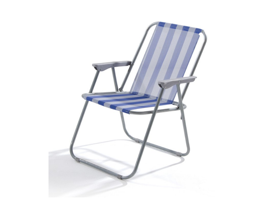 Poltrona Lanzarote pieghevole Blu in metallo