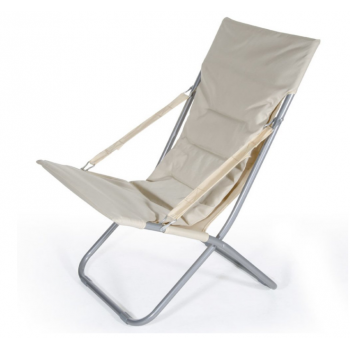 Poltrona Sdraio Maiorca ecru in metallo