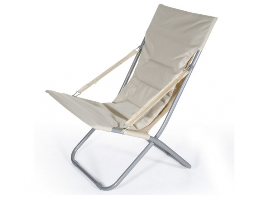 Poltrona Sdraio Maiorca ecru in metallo