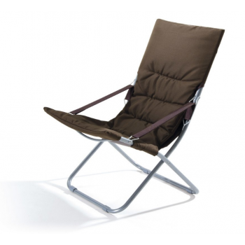 Poltrona Sdraio Maiorca Marrone in metallo