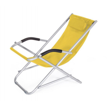 Sedia sdraio Formentera Giallo in alluminio