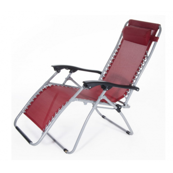 Poltrona sdraio Ibiza Bordeaux in metallo
