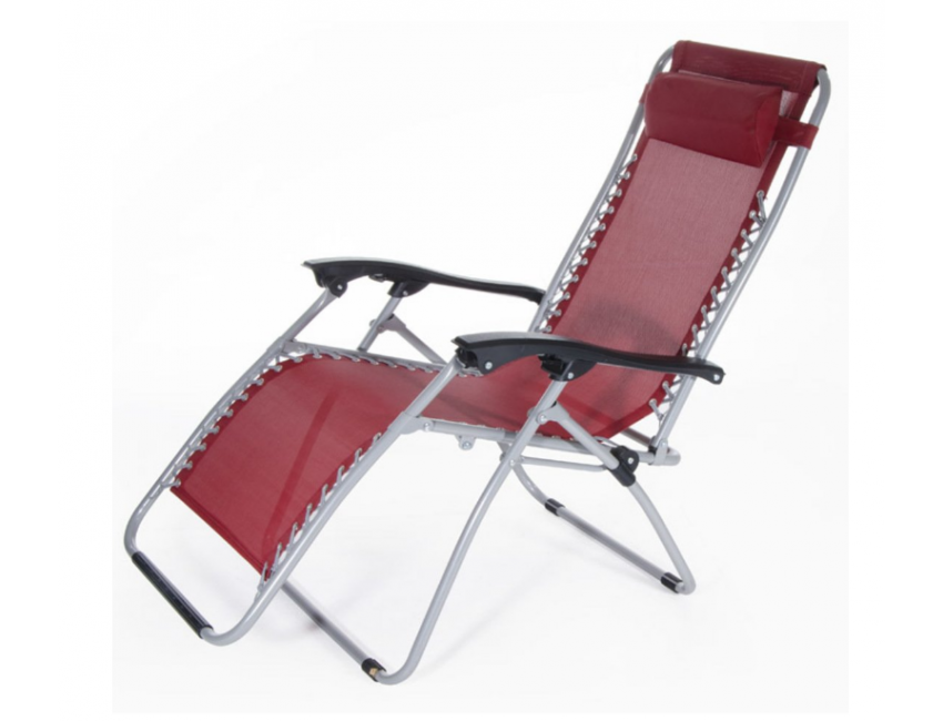 Poltrona sdraio Ibiza Bordeaux in metallo