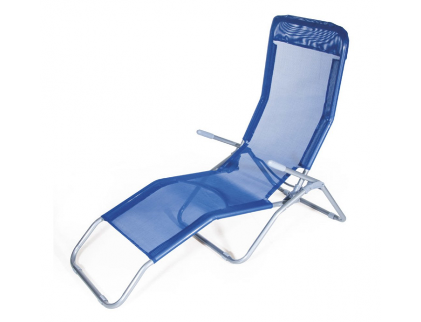 Lettino Riccione Blu in metallo