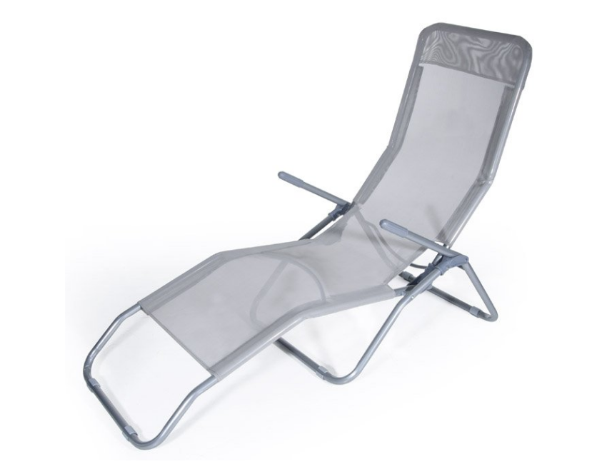 Lettino Riccione Grigio in metallo