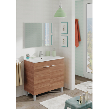 Badezimmerschrank Dakota auf dem boden 80 cm mit spiegel