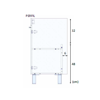 Mobile bagno a terra 80 cm Noce con specchio