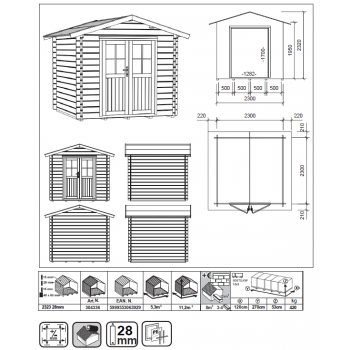 Casetta Londra Blockhouse in legno