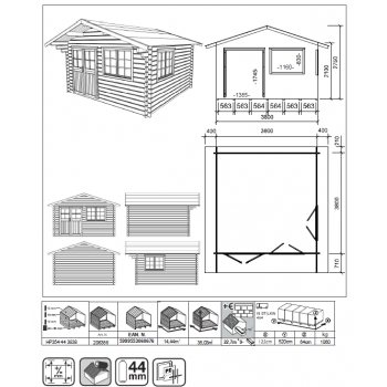 Casetta Londra Blockhouse in legno