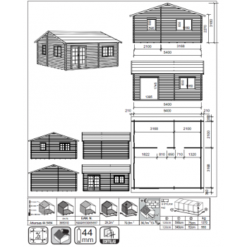 Casetta Londra Blockhouse in legno