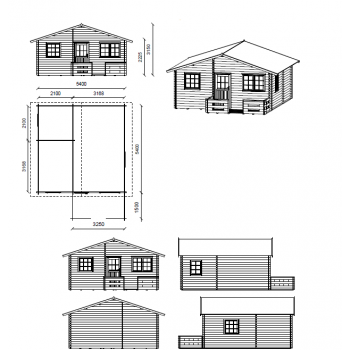 Casetta Londra Blockhouse in legno