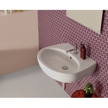 Globo Lavabo sospeso 65x52 cm in Vitreous China Grace GL-GR065.BI