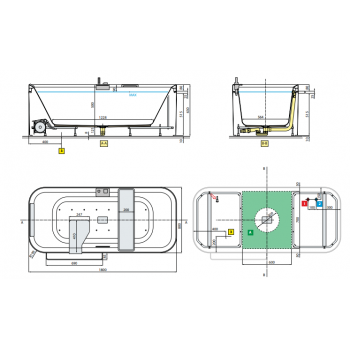 Novellini vasca da bagno ad incasso Calos