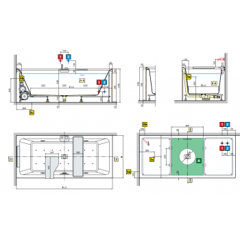 Novellini vasca da bagno ad incasso Calos