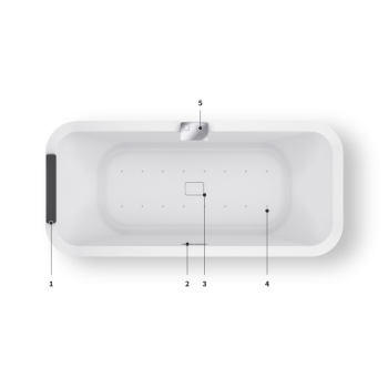 Novellini vasca da bagno ad incasso Divina 35