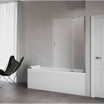 Novellini parete sopravasca Kuadra 3V con un'anta fissa ed una girevole a 180°