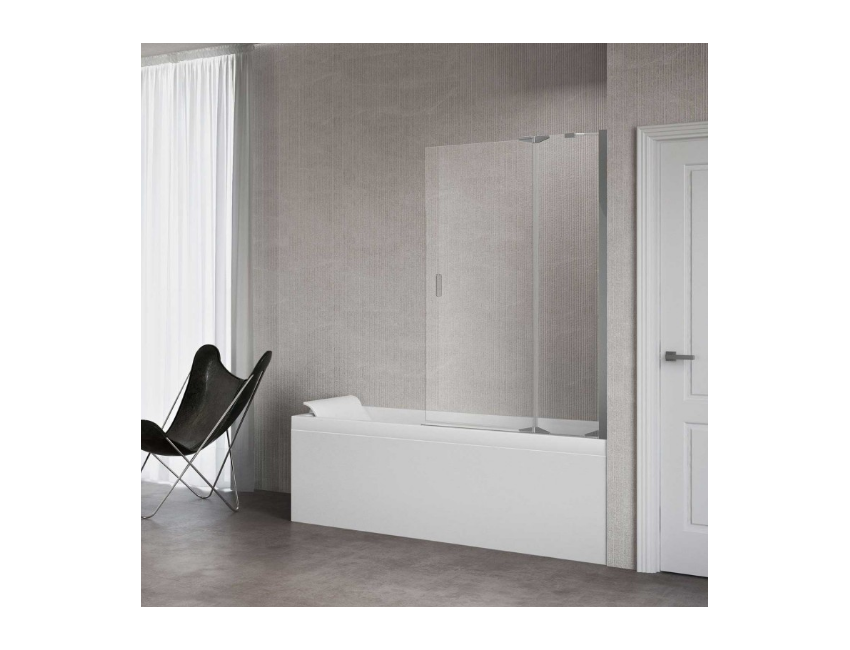 Novellini Wannenaufsätze Gala 3V mit einer festen Tür und einer 90° schwenkbaren Tür