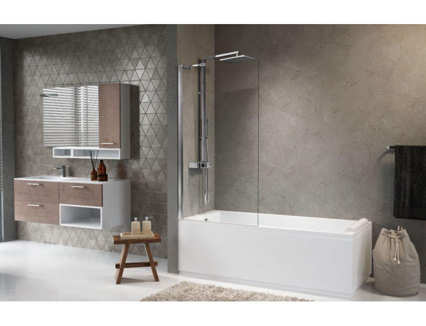 Novellini Wannenaufsätze Gala 3V mit einer festen Tür und einer 90° schwenkbaren Tür