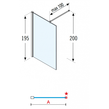 Novellini Box Doccia 70x70 cm Zephyros A con apertura angolare a due ante scorrevoli