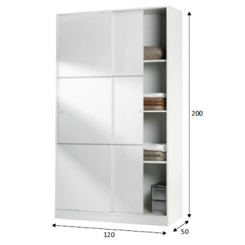 Settimino 45 cm bianco frassinato