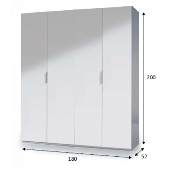 Settimino 45 cm bianco frassinato