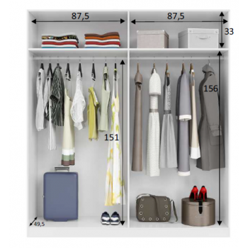 Settimino 45 cm bianco frassinato