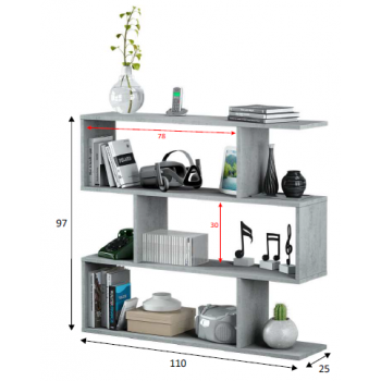 Settimino 45 cm bianco frassinato