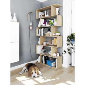 Libreria alta 192 cm Rovere canadian con sei ripiani