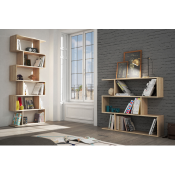 Libreria alta 192 cm Rovere canadian con sei ripiani
