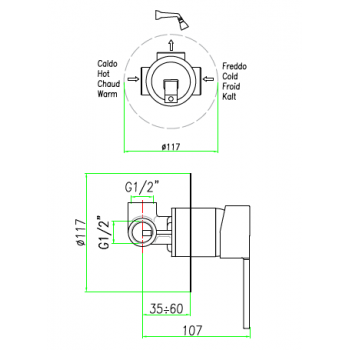 Wasserfall Waschtisch-Einhebelmischer mit hohem Auslauf und automatischer Ablaufgarnitur Fiore Katana 77CR7546