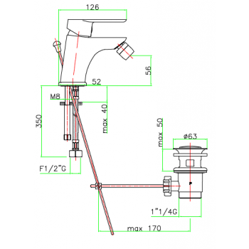 Waschtisch-Einhebelmischer mit automatischer Ablaufgarnitur Fiore Kevon 81CR8120
