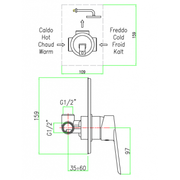 Waschtisch-Einhebelmischer mit automatischer Ablaufgarnitur Fiore Kevon 81CR8120