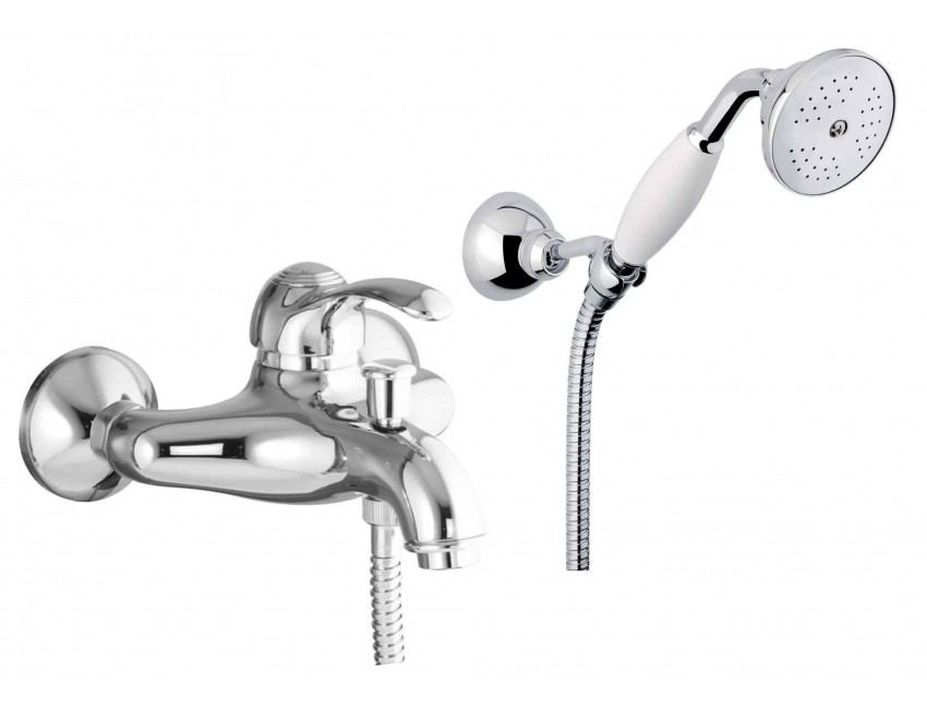 Mischer bidet mit antikem Auslauf und automatischer Ablaufgarnitur Fiore Jafar 47CR5314