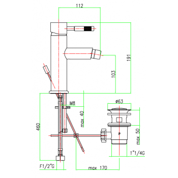 Waschtisch-Einhebelmischer mit automatischer Ablaufgarnitur Fiore Xenon 44CR5271