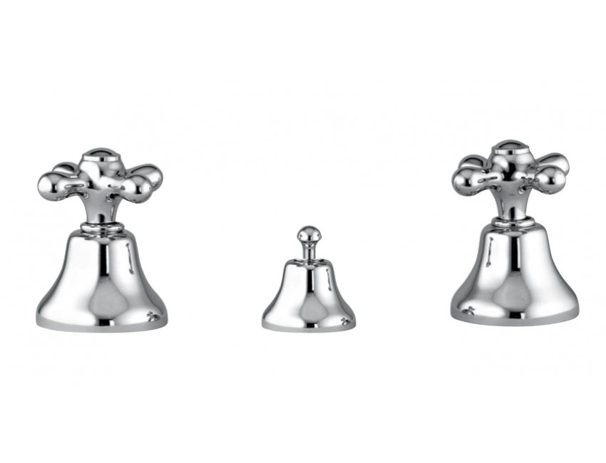 Batteria Bidet tre fori con scarico automatico Fiore Margot 26CR0638