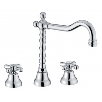 Batteria lavabo tre fori con scarico automatico Fiore Margot 26CR0637