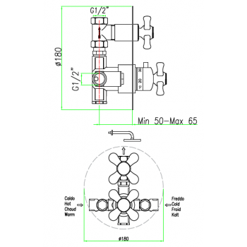 Einbau Thermostat Mischer dusche Fiore Margot 26CR0934