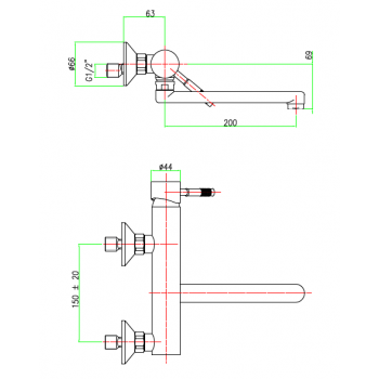 Spültischbatterie Fiore Xenon 44CR5451