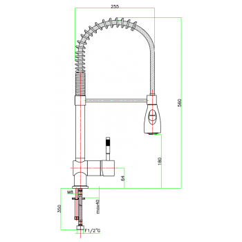 Wand-Spültischbatterie Fiore Xenon 44CR5471
