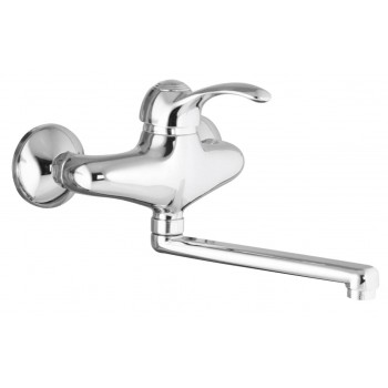 Miscelatore lavello a muro con canna diritta Fiore Jafar 47CR5420