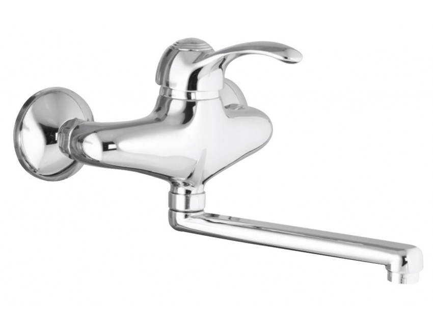 Miscelatore lavello a muro con canna diritta Fiore Jafar 47CR5420