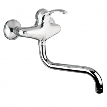 Miscelatore lavello a muro con canna ad S Fiore Jafar 47CR5421