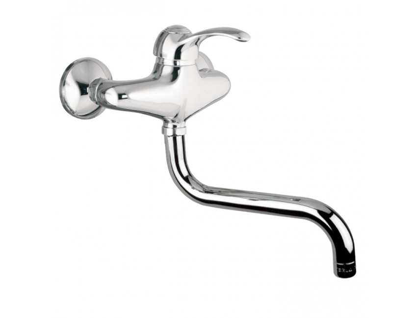 Miscelatore lavello a muro con canna ad S Fiore Jafar 47CR5421