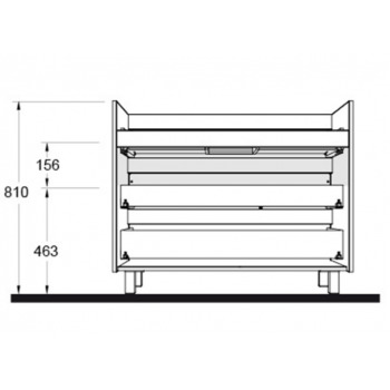 Badezimmer Badmöbel 60 cm in mattgrauem Holz mit Waschbecken Arenys