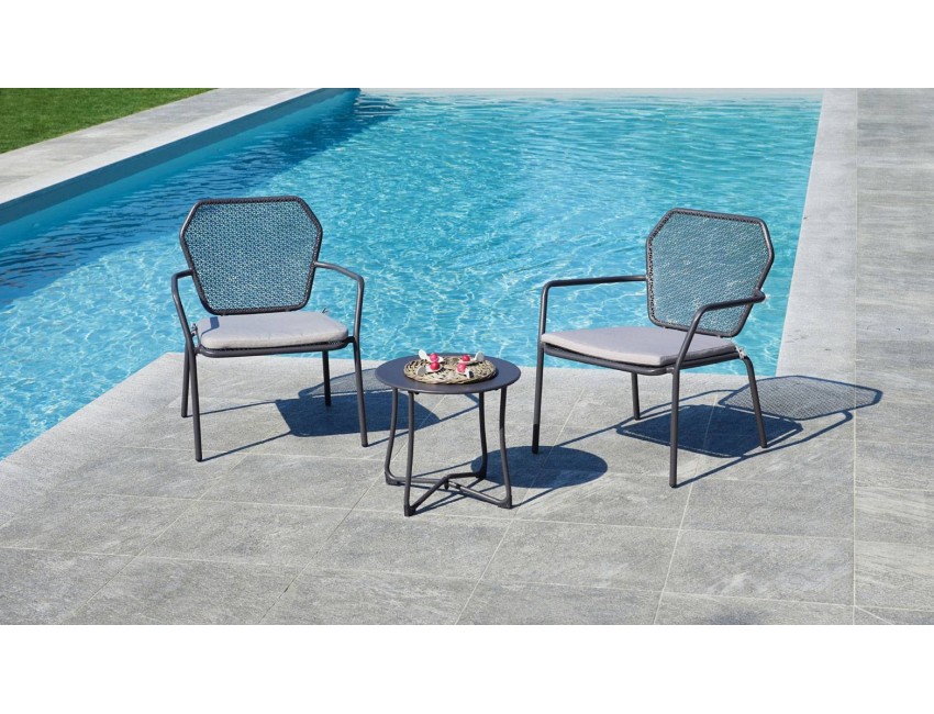 Balcony Set Artò in alluminio effetto legno