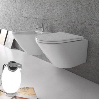 Globo Hängende Toilette 36x52 cm aus Vitreous China Grace GL-GRS02.BI