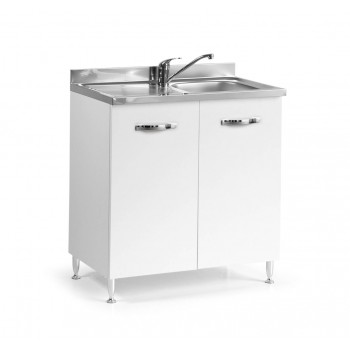 Cucina componibile in legno Bianco frassinato